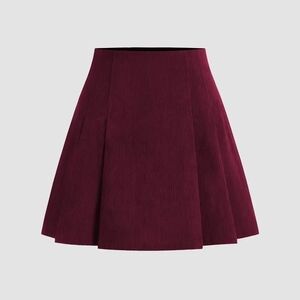 NEW Cider Corduroy Pleated Mini Skirt